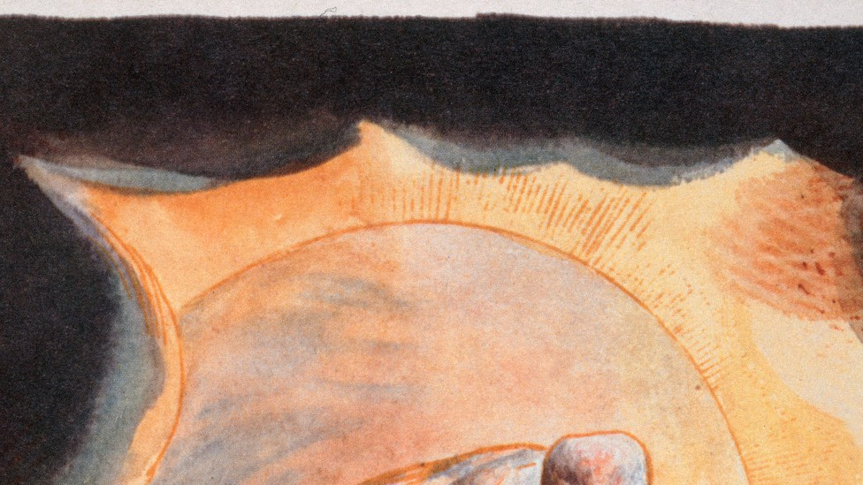 Urizen premerava materijalni svet na slici Starac dana, iz knjige Evropa: Proročanstvo Vilijama Blejka