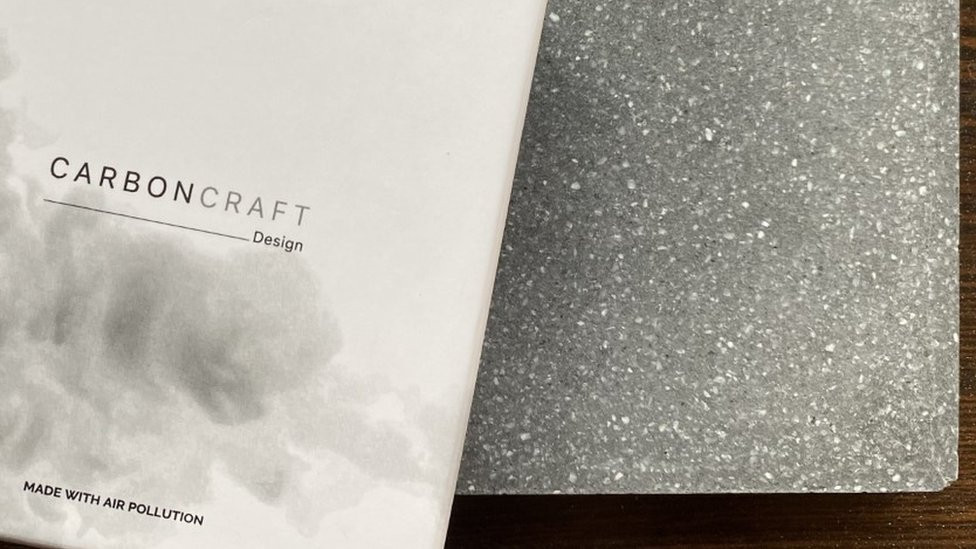 A tile made from air pollution