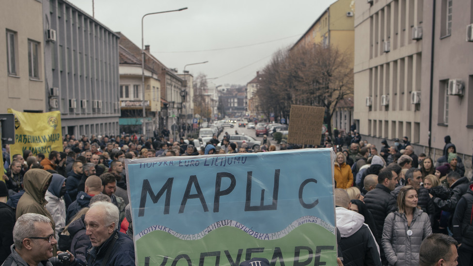 Loznica, protest