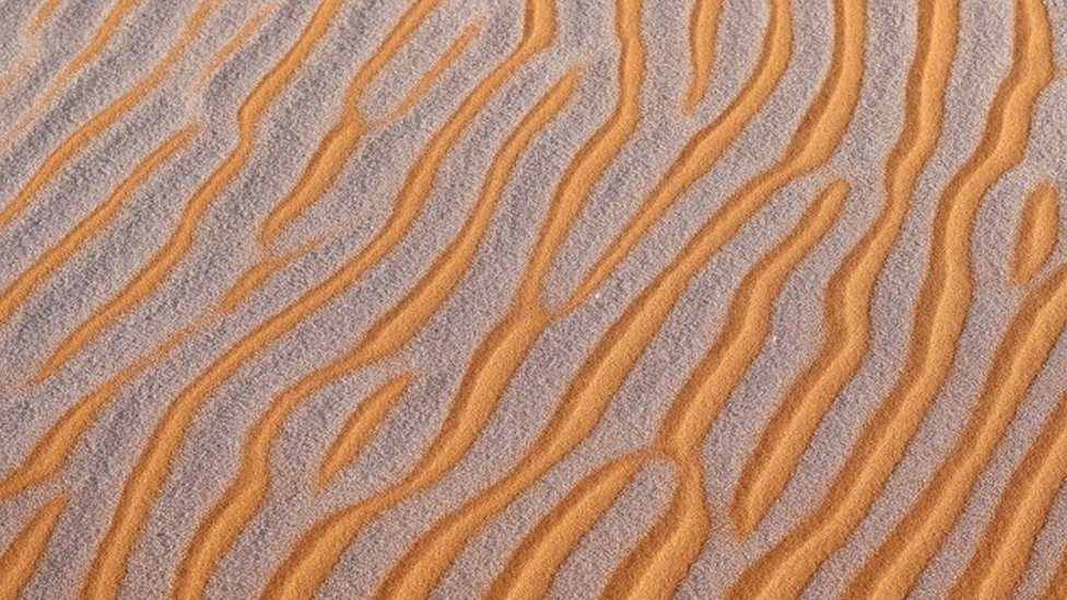 Picture dated January 8th shows a covering of snow and ice in the Sahara Desert near Ain Sefra in northwestern Algeria.