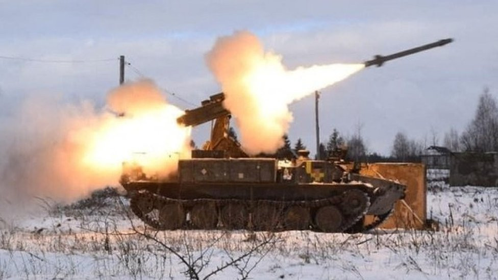 A Ukrainian anti-missile system in action