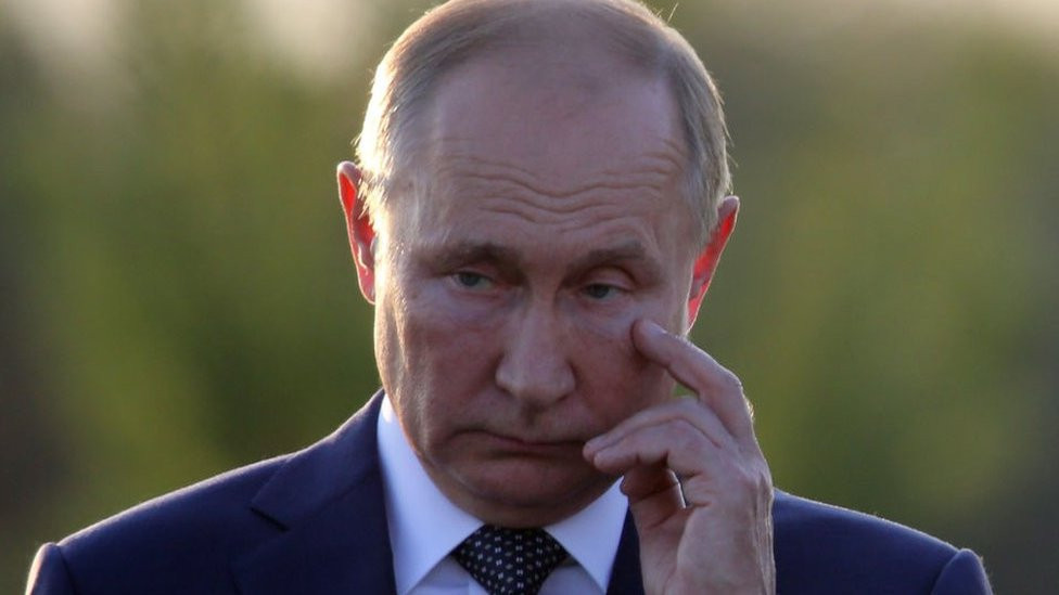 Vladimir Putin at an event in Pskov, September 2021