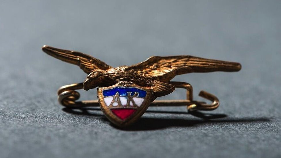 Značka člana aerokluba „Naša krila". 1927. godina