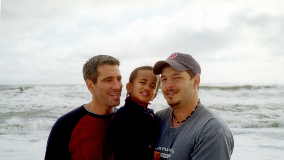 Danny, Kevin and Pete at the beach in 2002