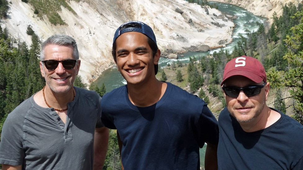 Danny, Kevin and Pete in Yellowstone National Park in 2018
