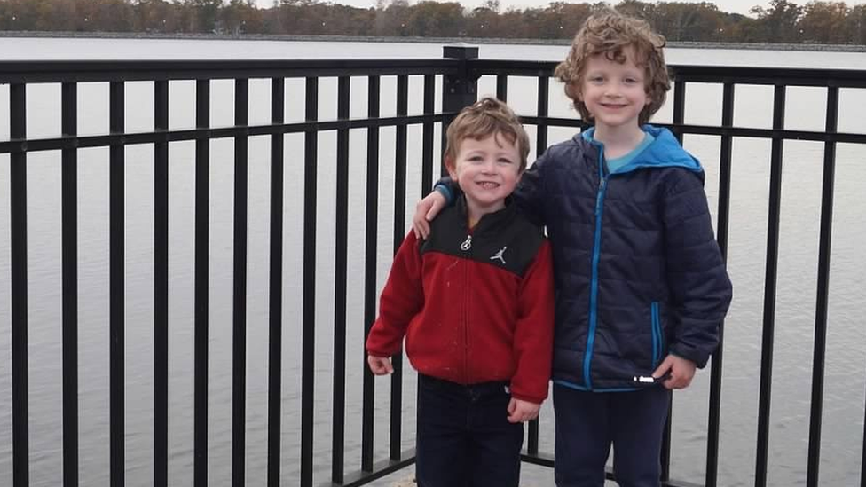 A photo of Anne Marie Vasconcelos' sons