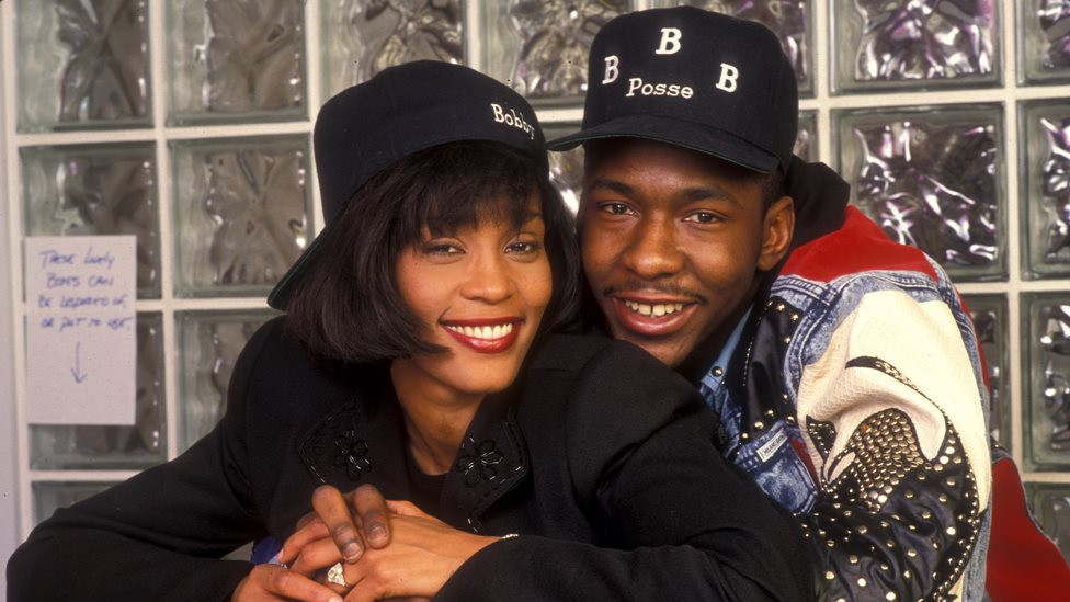 Whitney Houston and Bobby Brown