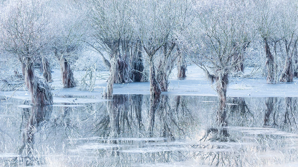 Zaleđeno jezero Santa Kroće u italijanskoj provinciji Beluno