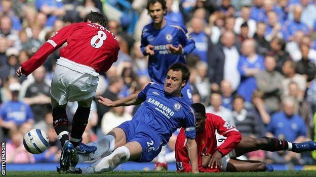John Terry challenging Wayne Rooney, 2006.