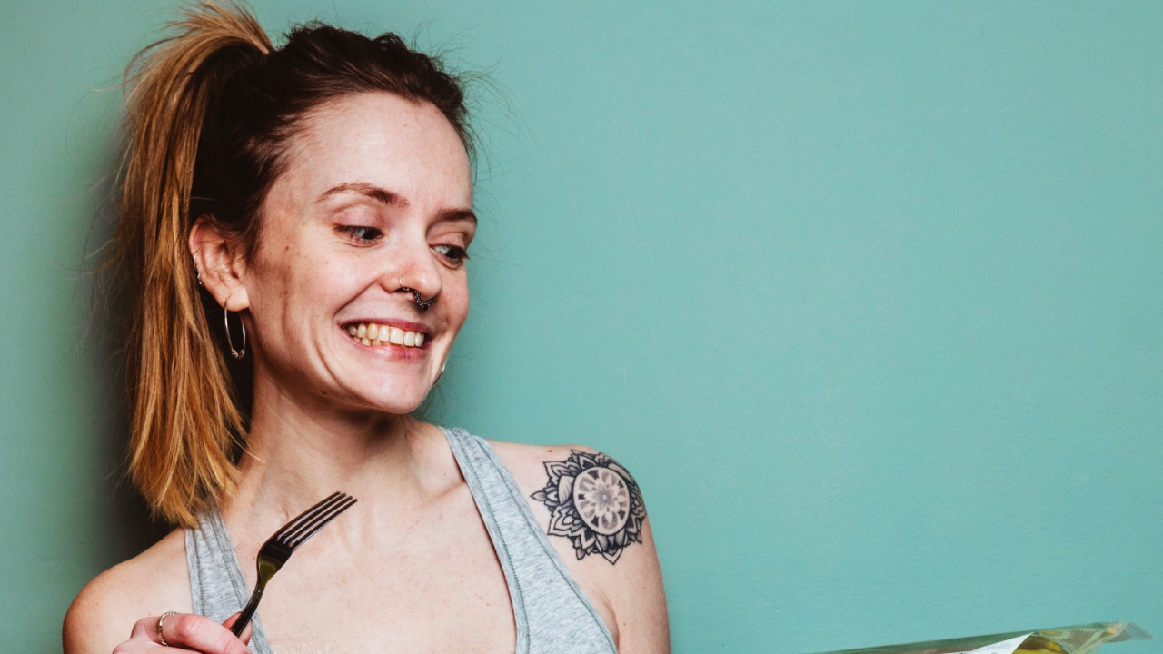 Loretta with her TPN bag