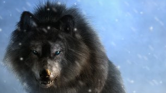 Illustration of an ancient wolf