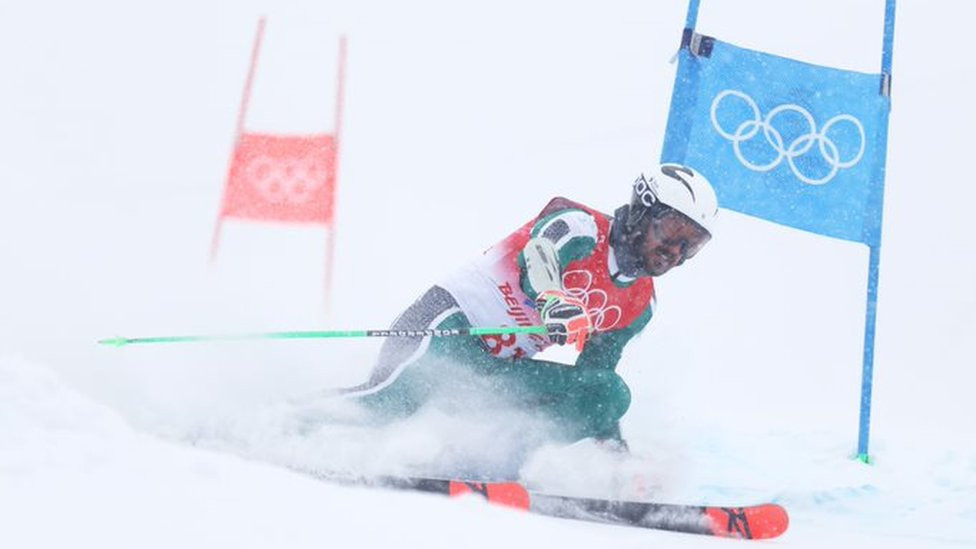 Saudi skier Fayik Abdi