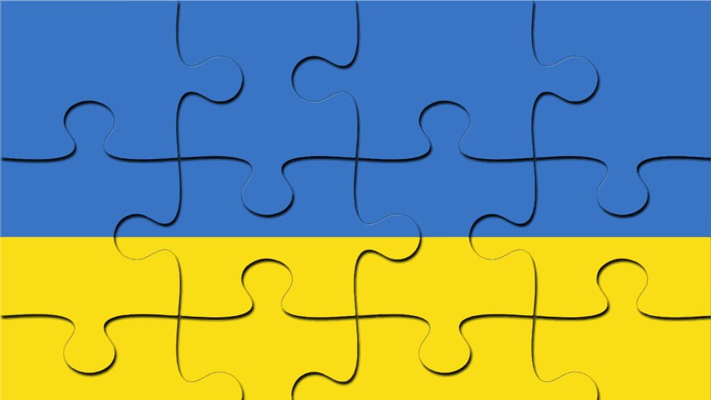 Rompecabezas de la bandera de Ucrania