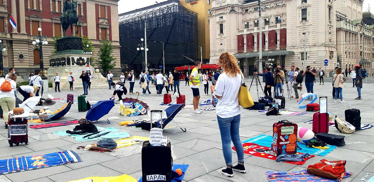 FOTO: Boom93/ protest turističkih radnika/arhivska fotografija
