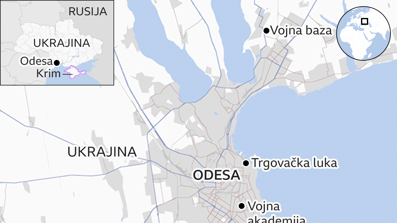 mapa Odese