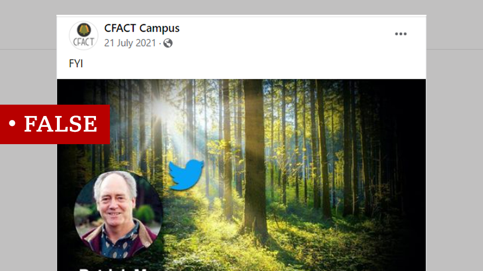 Izjava Patrika Mura zloupotrebljena je kako bi se negiralo da ugljen-dioksid doprinosi globalnom zagrevanju