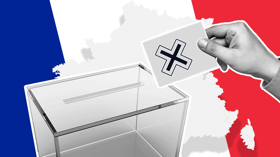 Image showing voting in France