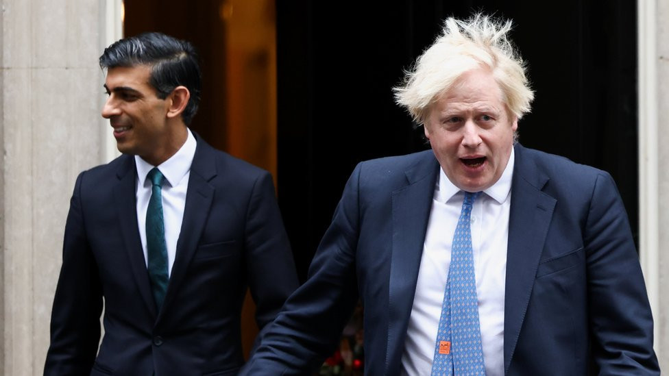 Rishi Sunak and Boris Johnson