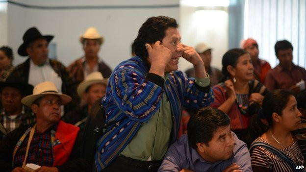 Members of San Juan La Laguna's indigenous community
