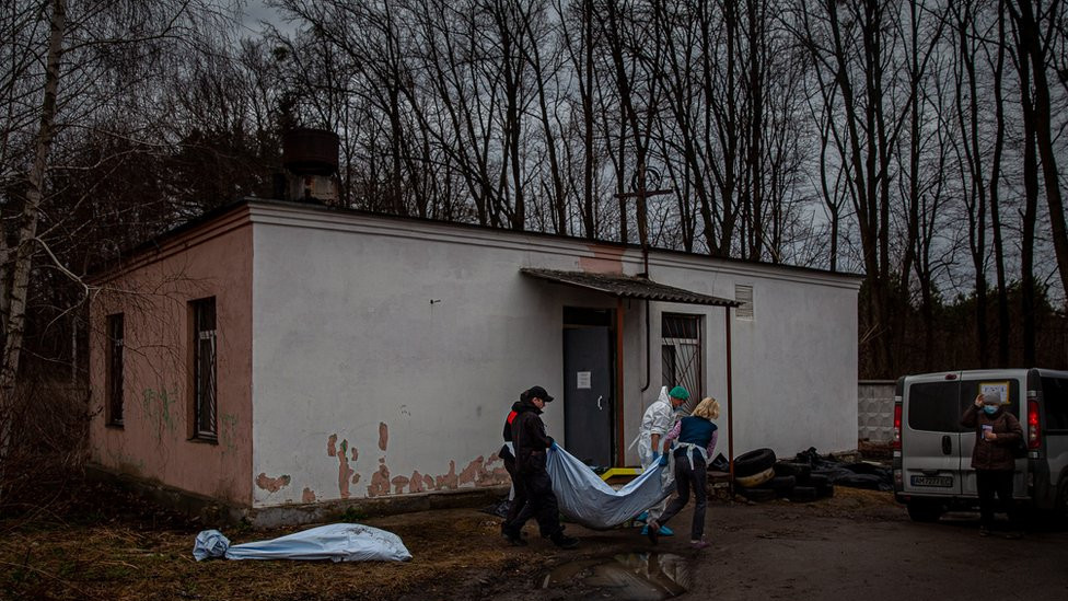 The Boyarka morgue used to receive three bodies a day. Now it is autopsying about 50.
