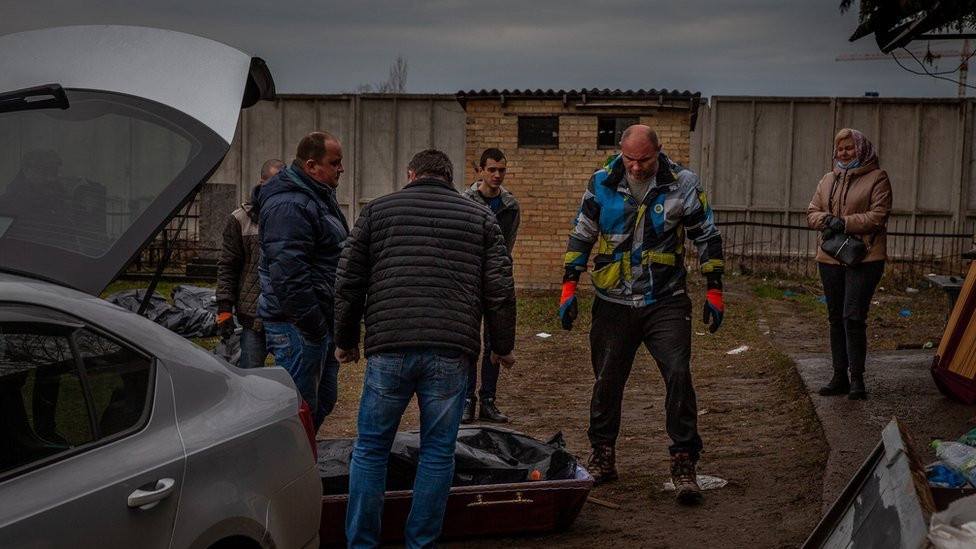 Because Vitaliy was already identified, he was placed by his family straight into a casket.