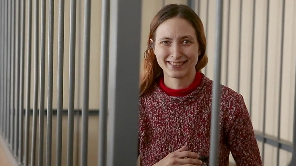 Sasha Skochilenko in court on 14 April