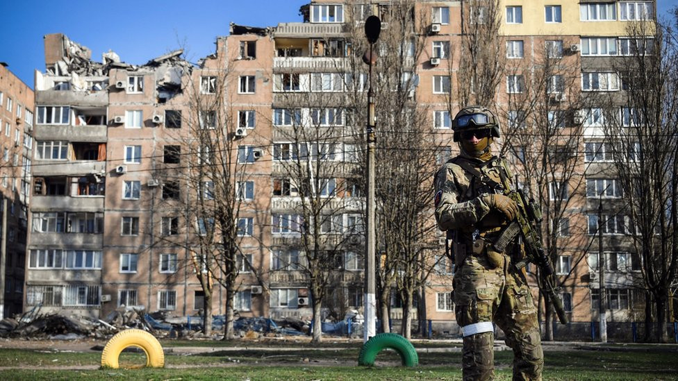 Russian soldier in Donetsk