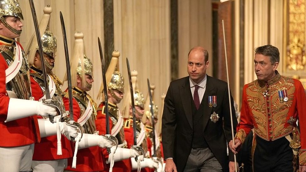Prince William was among the senior royals attending the ceremony