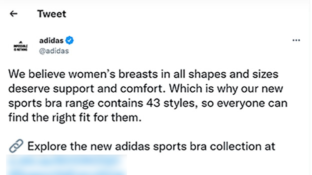 Adidas tweet
