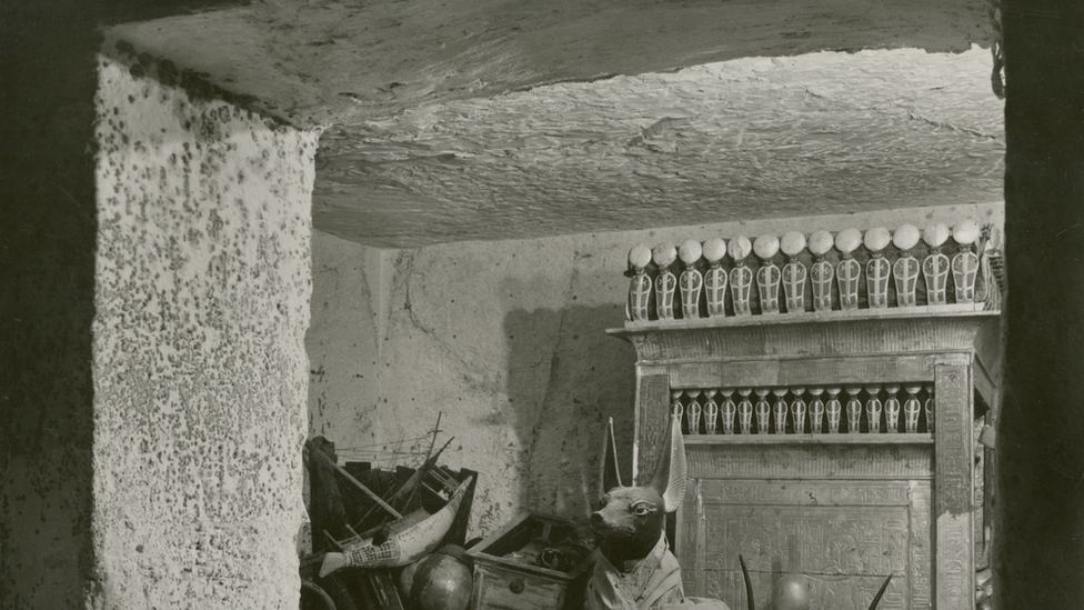 A storeroom known as the Treasury, inside Tutankhamun's tomb