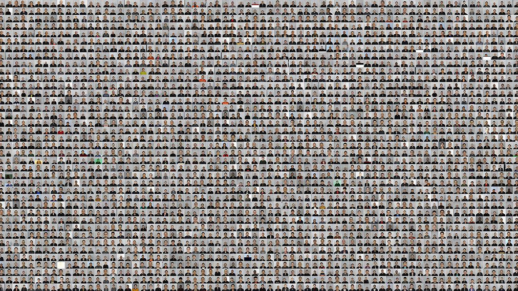 This composite image contains 2,884 photographs of detainees from the cache