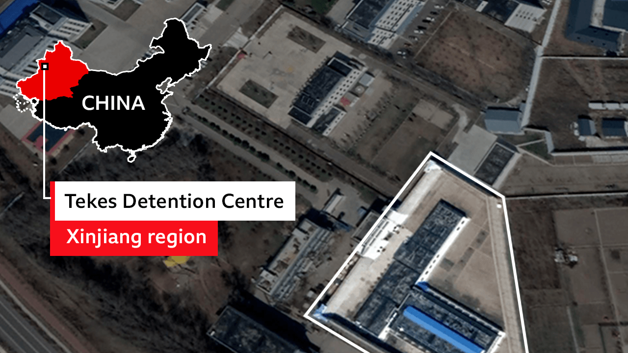 Map showing Tekes detention centre