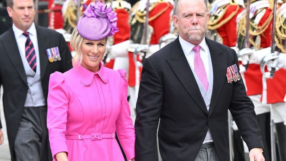 Zara Tindall and Mike Tindall attend the National Service of Thanksgiving at St Paul’s Cathedral