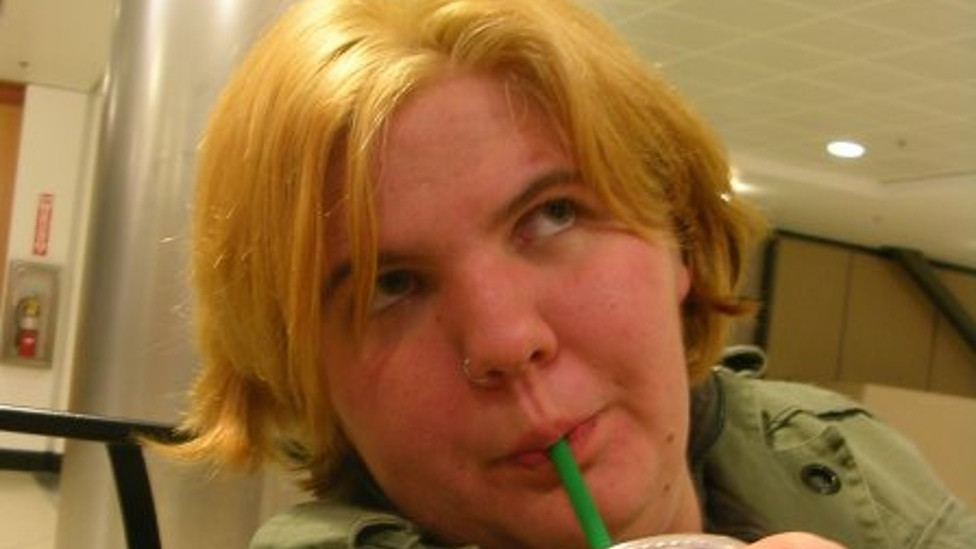 Katje at Dragon Con, cosplaying Starbuck from Battlestar Galactica