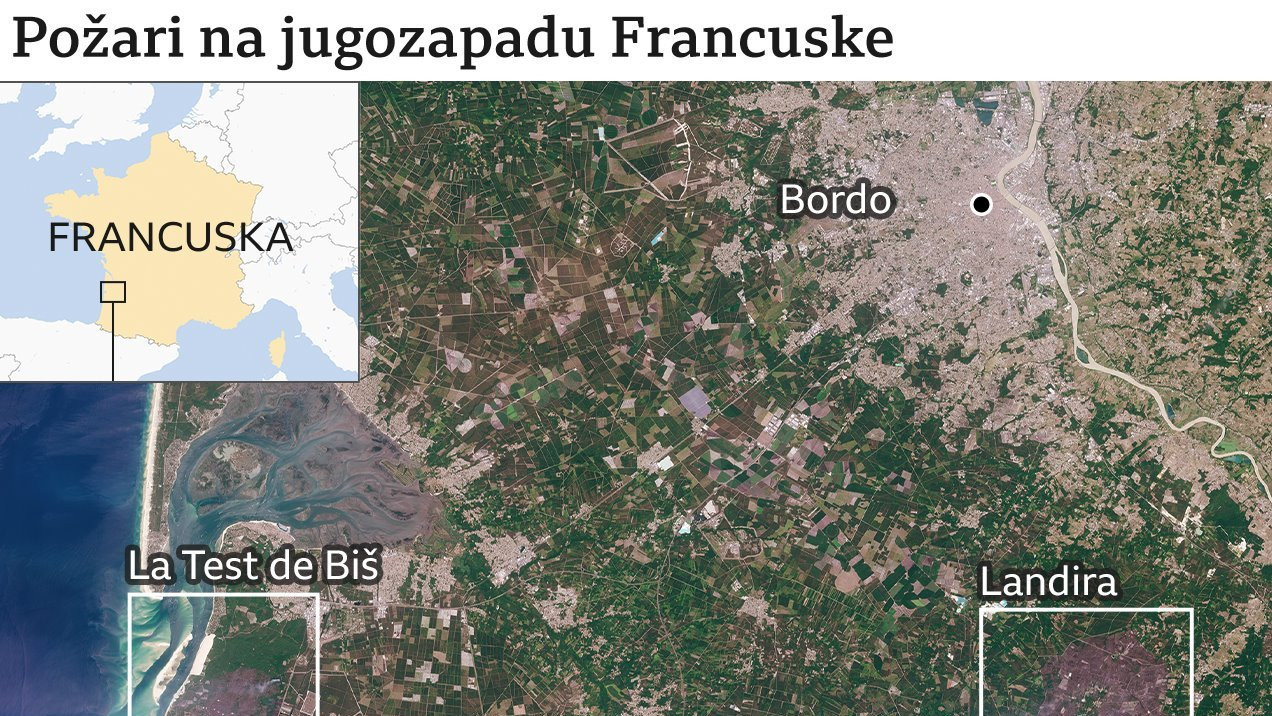 Požari na jugozapadu Francuske