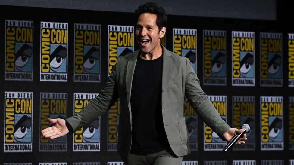 Paul Rudd, who plays Ant-Man, on stage at Comic-Con in San Diego
