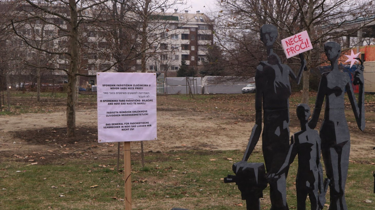 Spomenik nevinim žrtvama - protest