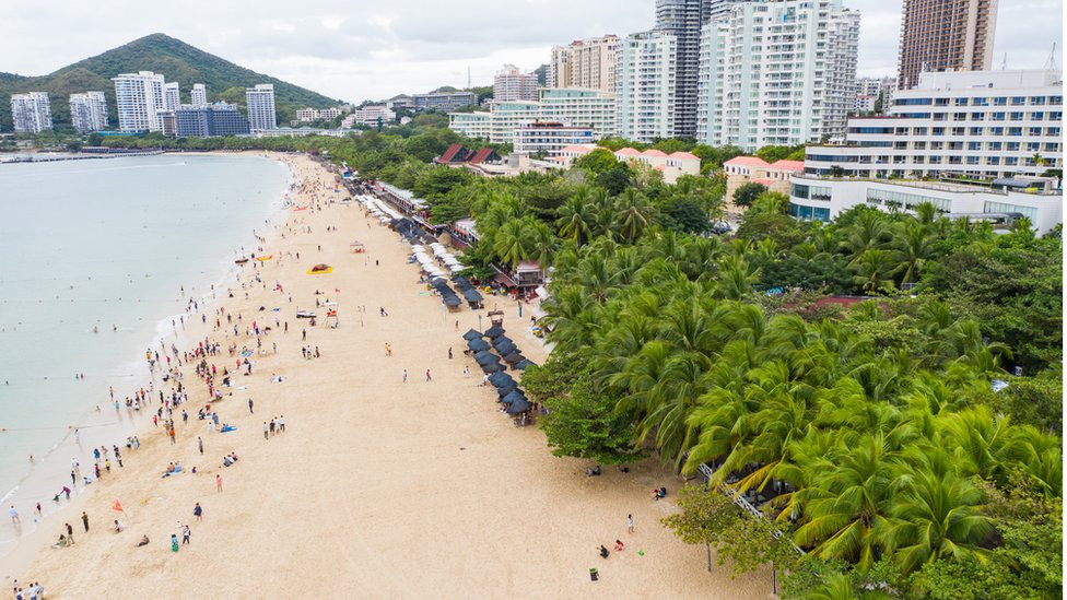 A beach in Sanya, China