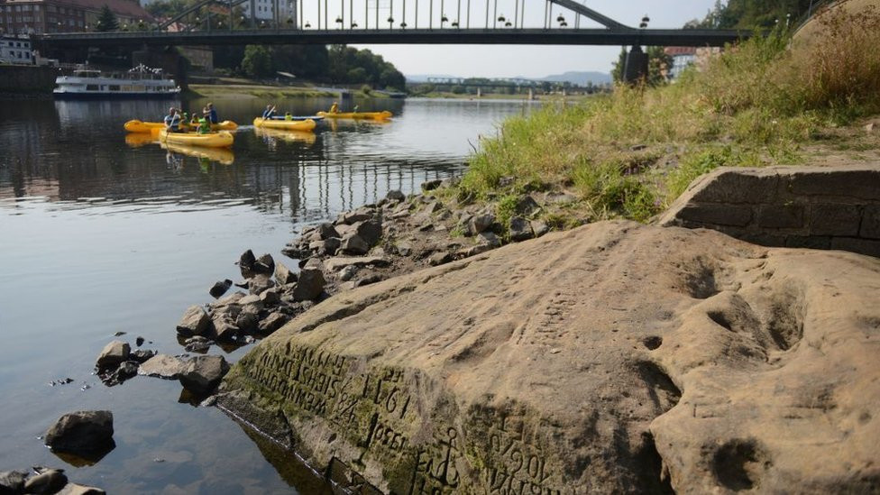 A "hunger stone" near the Czech city of Decin
