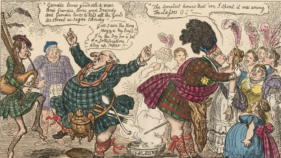 Geordie and Willie “keeping it up” – Johnny Bull pays the piper!!
