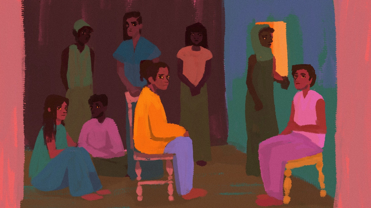 Osam žena žive u jednoj sobi