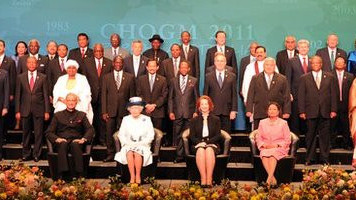 Queen Elizabeth at the Commonwealth Heads of Government Meeting (CHOGM) in Perth, Australia, 2011