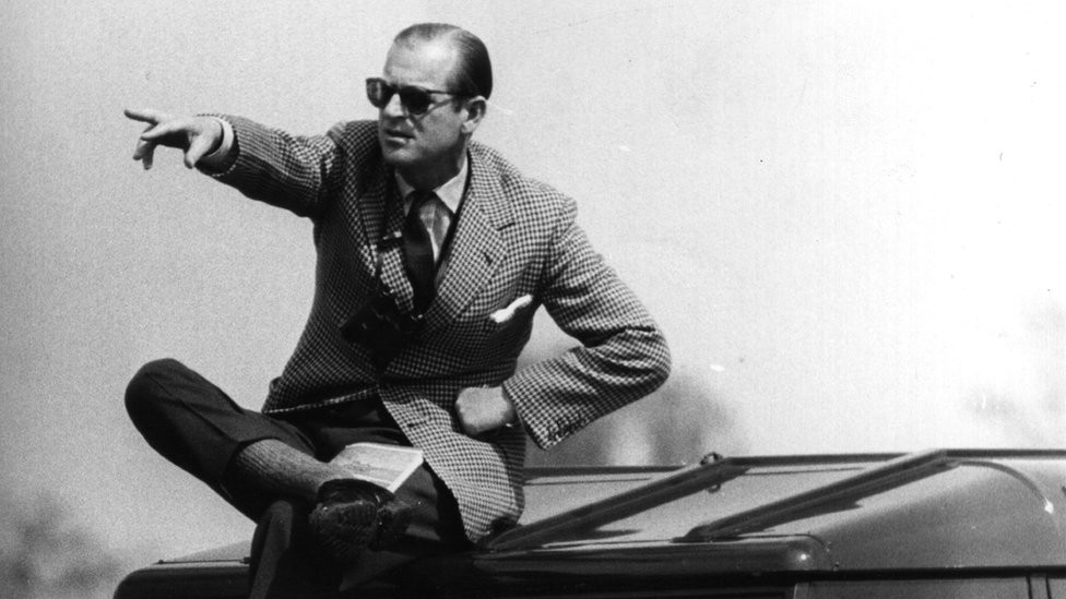 Prince Philip with the Queen at Badminton Horse Trials in 1968