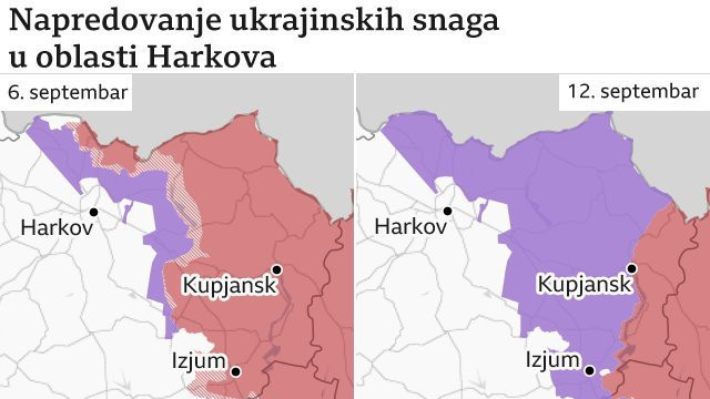 napredovanje ukrajinske vojske u oblasti Harkova