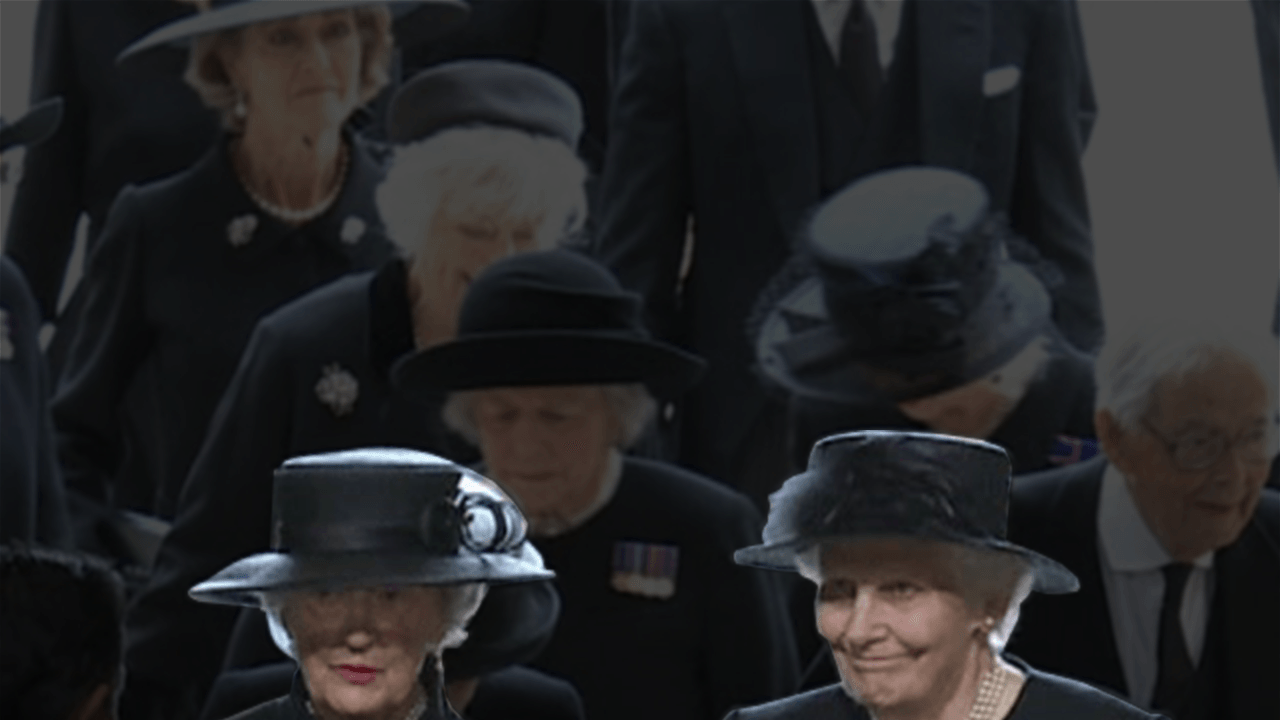 Lady Susan Hussey and Dame Mary Morrison, right