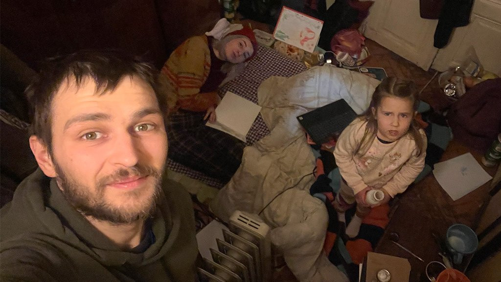 Dmytro with Lidia and Ksusha