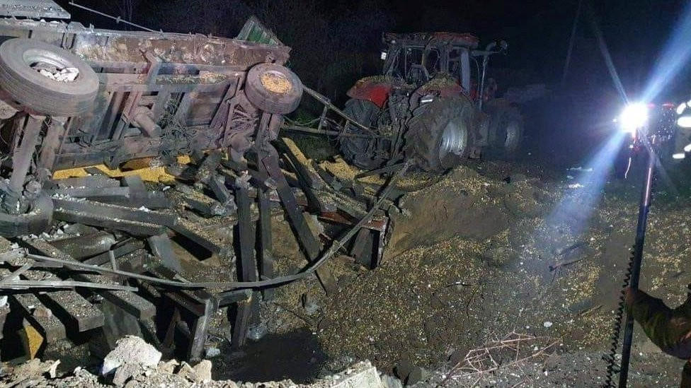 wreckage from blast site