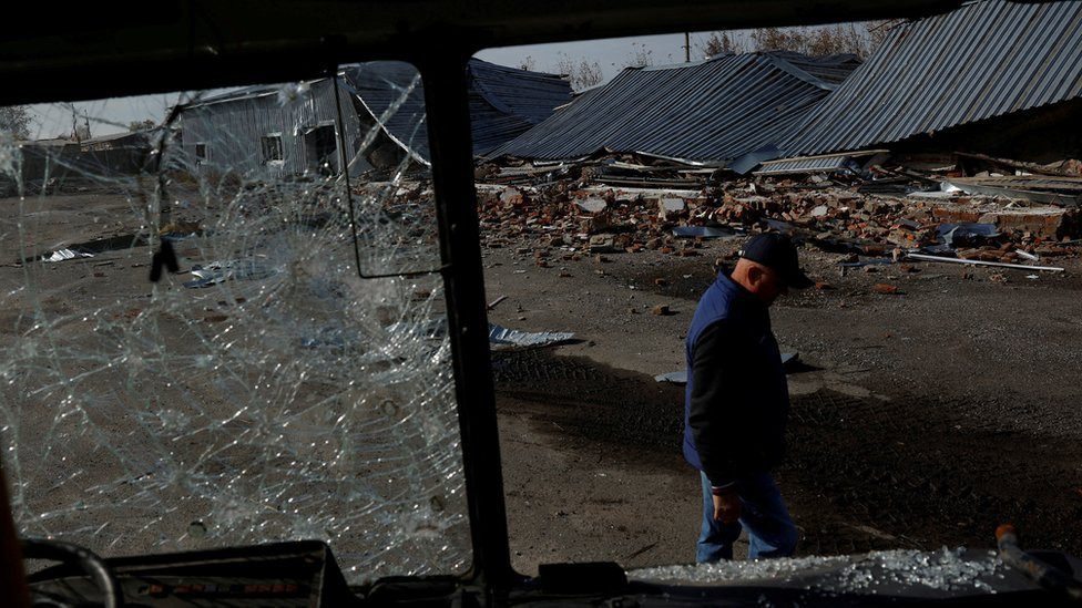 Destruction in Balakliya