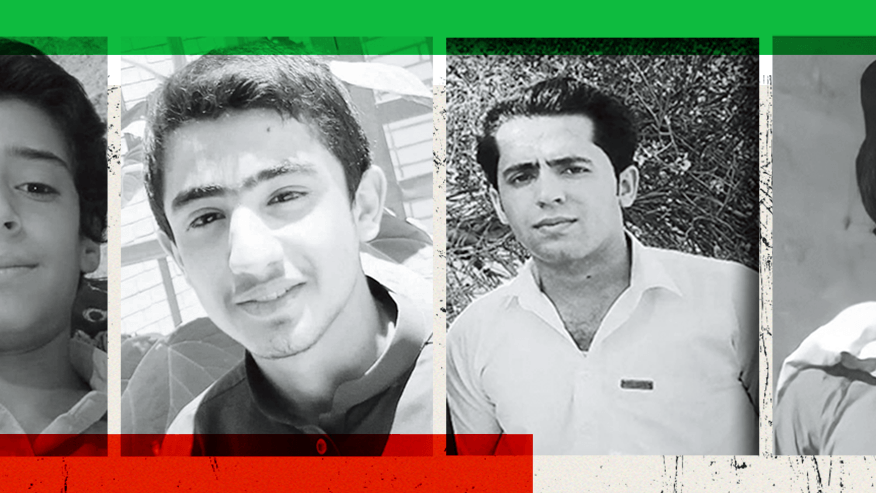 Photos of men and boys killed in Sistan Baluchistan province
