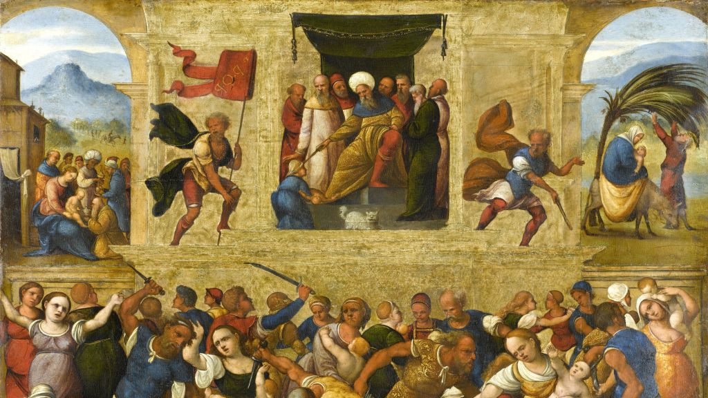 La Masacre de los Inocentes, de Lodovico Mazzolino, 1510-1530.